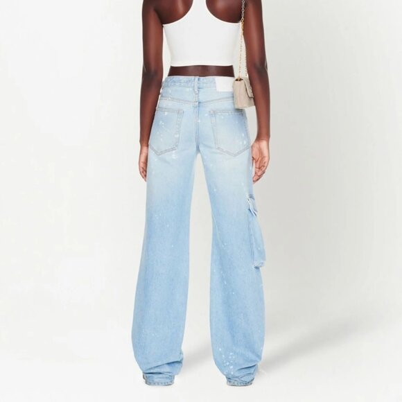 Off-White Painted Toybox Extralong Cargo Jeans - Picture 5 of 13